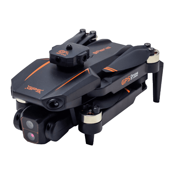 Drone GPS Aerial Photography S26P com Câmera HD, GPS e 1 Bateria com Controle Remoto e Tela - Preto