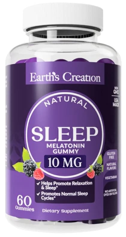 Earths Creation Melatonina 10MG (60 Gomas)