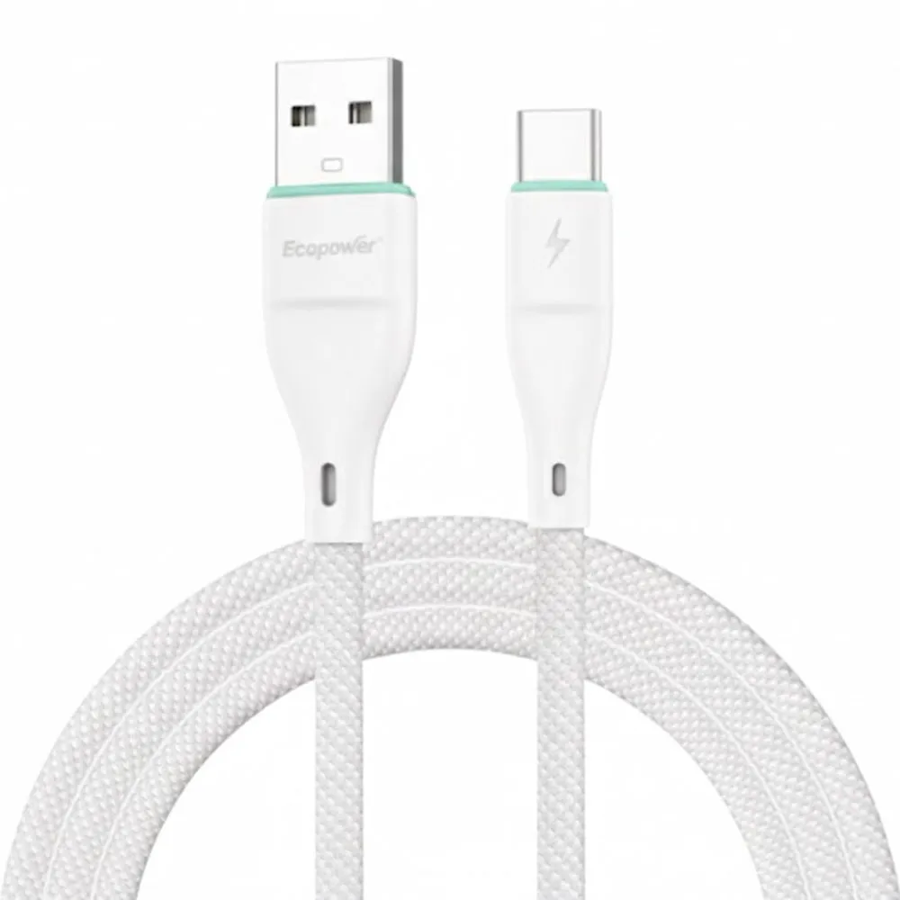 Cabo Ecopower Ep-6010 USB A USB-C 1M Branco