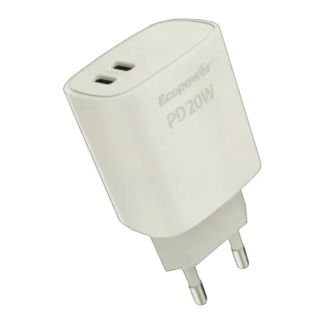 Carregador Ecopower Ep-7026 2USB-C 20W Branco