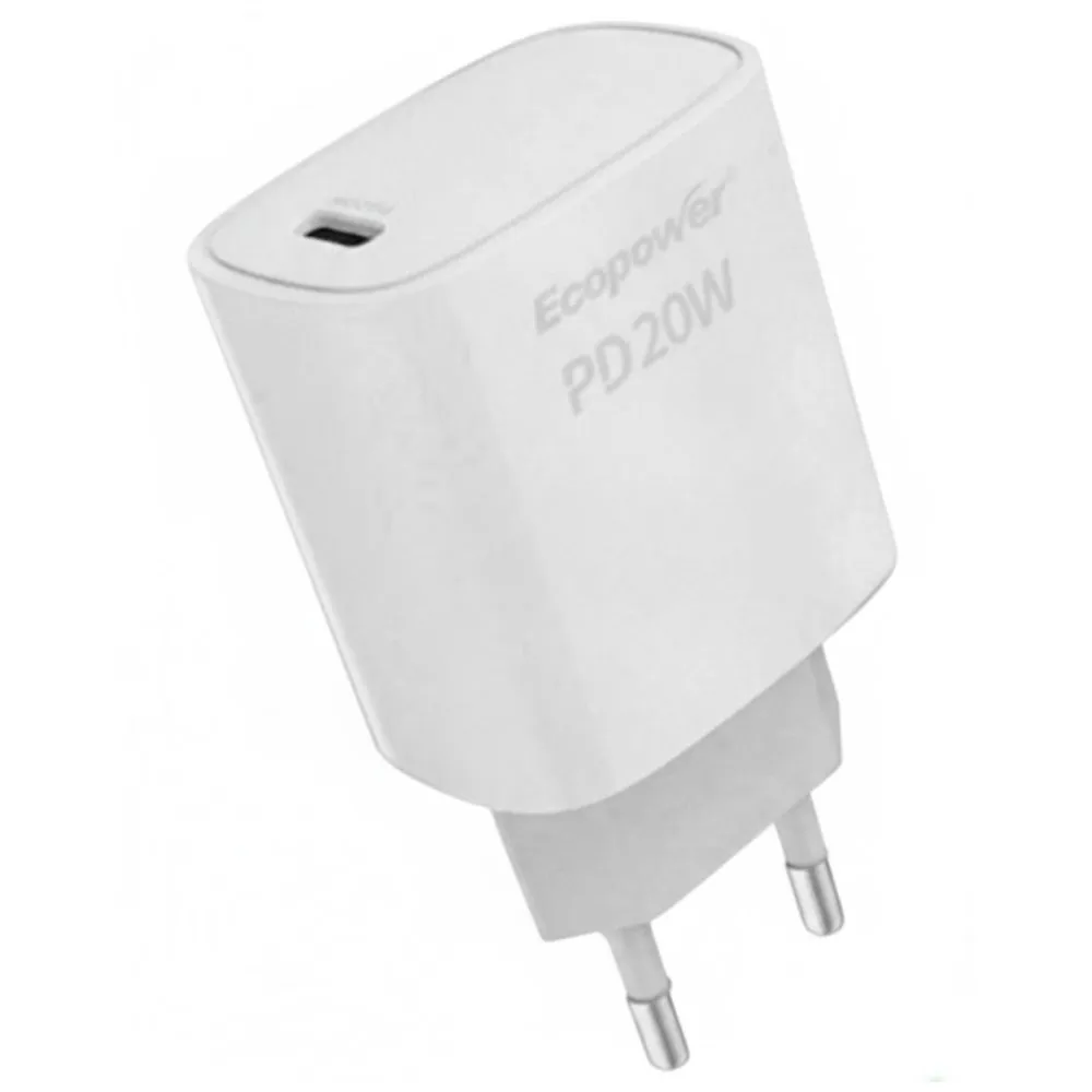 Carregador Ecopower Ep-7029 USB-C 20W Branco