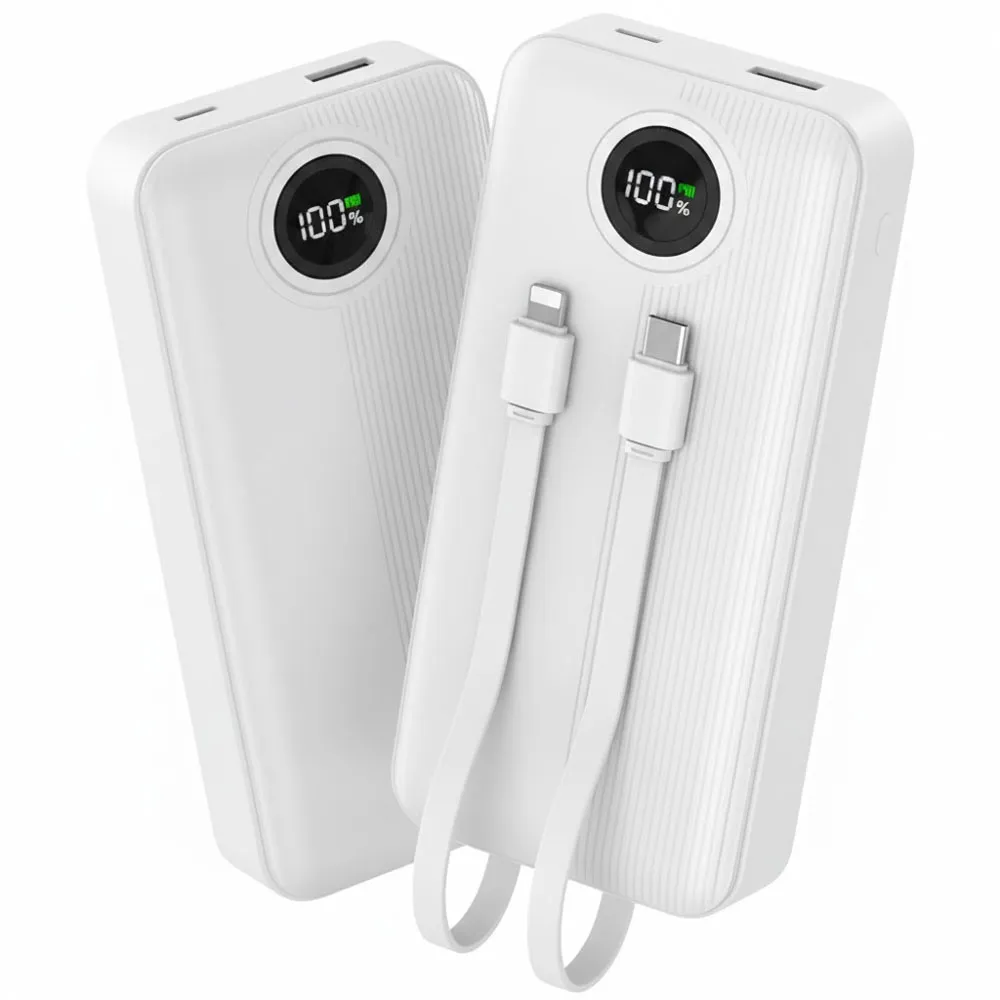 Carregador Portátil Ecopower Ep-C802 12000mAh Type C/Lightning Branco