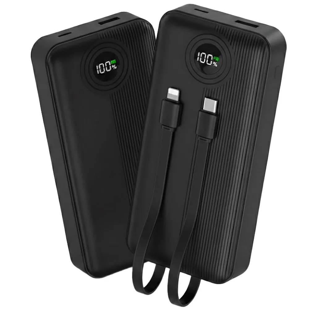 Carregador Portátil Ecopower Ep-C802 Type C/Lightning 12000mAh Preto