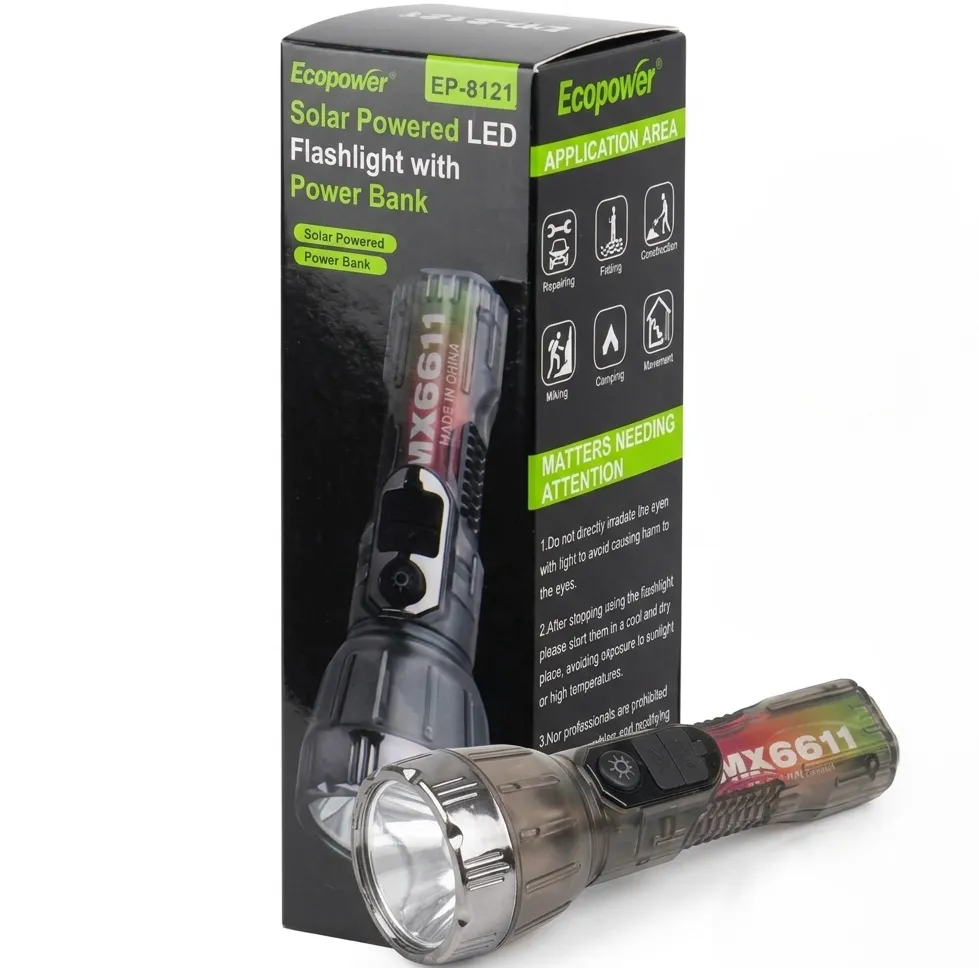 Lanterna Ecopower Ep-8121 Recarregável 100LM/1W/Preto