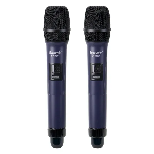 Microfone Ecopower Ep-M301 2MIC/RECARREGÁVEL/PRETO