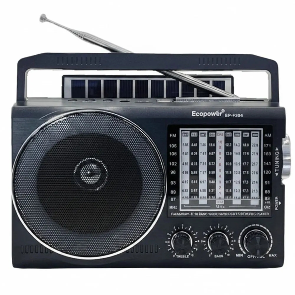 Caixas de Som Ecopower Ep-F304 Usb/sd/fm/am RGB Negro