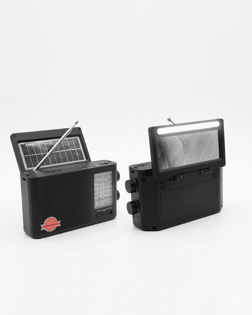 Rádio Ecopower Ep-F325 Bt/usb/sd/fm/am/painel Solar Preto