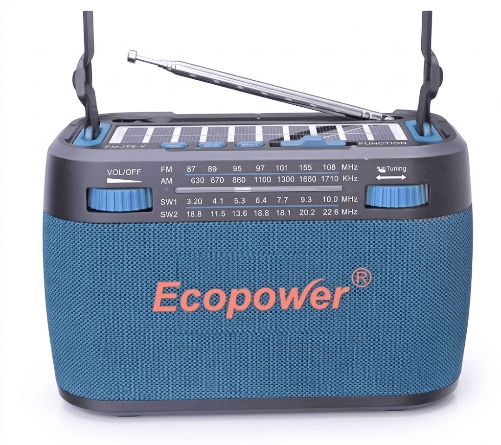 Caixa de Som Ecopower Ep-F338 USB/SD/FM/BT/Painel Azul