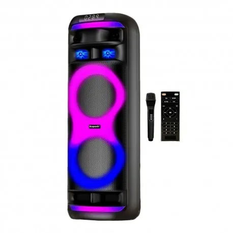 Caixa de Som Ecopower Ep-2262 com Controle 8"X2 / 80W / Hi-Fi / Bluetooth / 8000 mAh