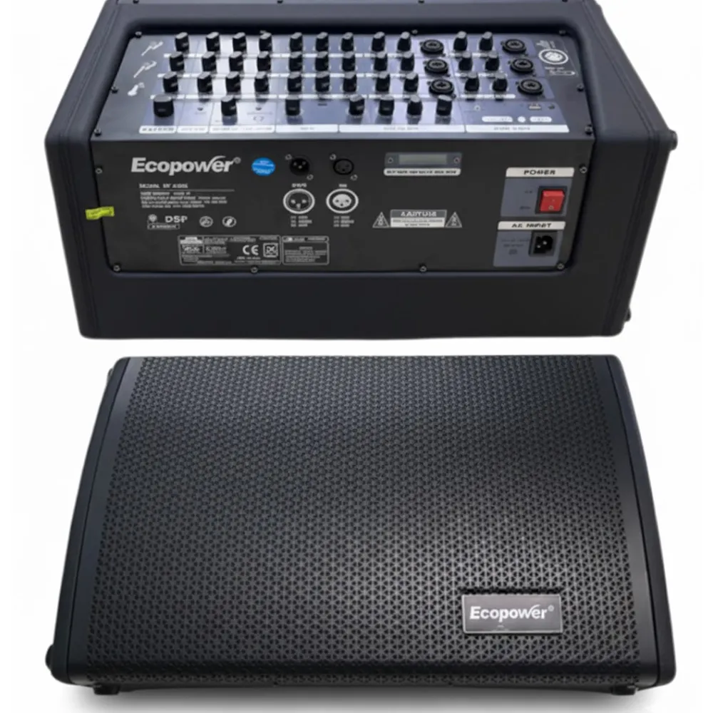 Caixa de Som Ecopower Ep-S205B 8"x2/300W