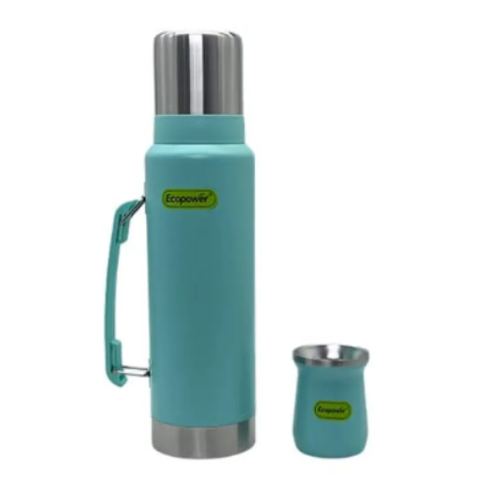 Garrafa Térmica Ecopower Termo Ep-G113 com Guampa 1.2L Verde