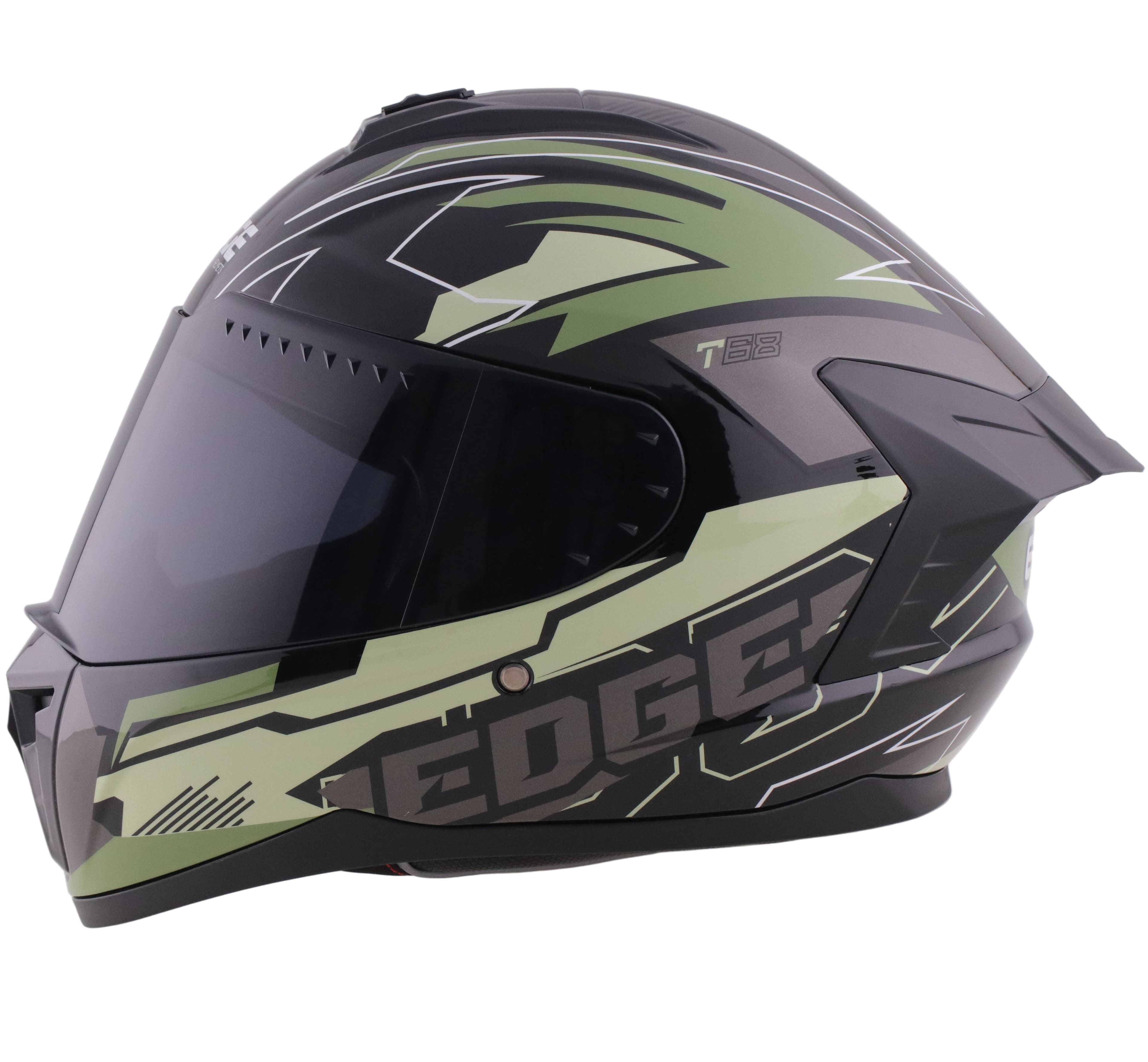 Capacete Edge Racer Tg8 Green Matt Tamanho L