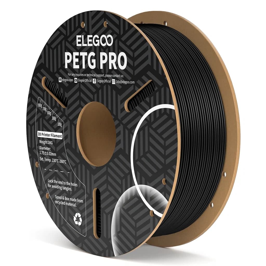 Filamento Petg Pro para Impressora 3D Elegoo 1KG 1.75Mm Preto