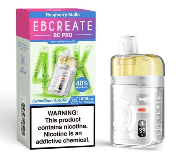 Vape Descartável Elfbar Ebcreate 40K Raspberry Mallo
