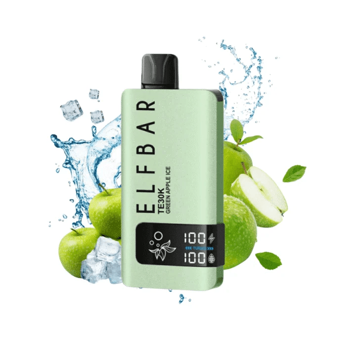 Vape Descartável Elfbar Te30000 30000PUFF Green Apple Ice