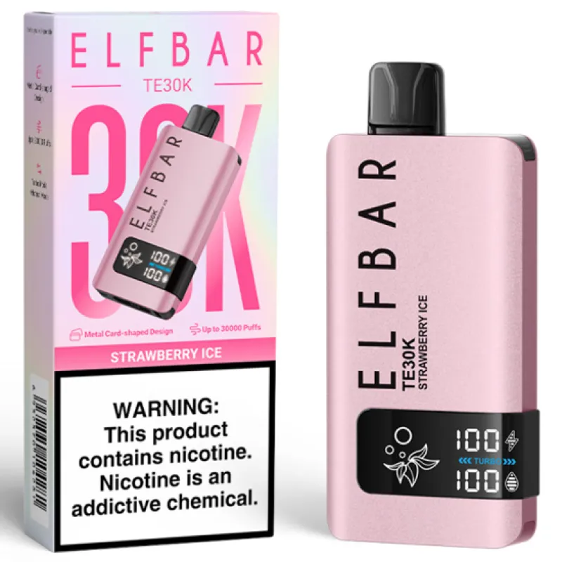 Vape Descartável Elfbar Te30000 30000PUFFS Strawberry Ice