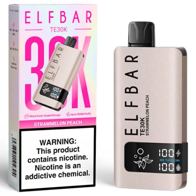 Vape Descartável Elfbar Te30000 30000PUFFS Strawmelon Peach