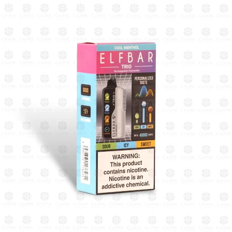 Vape Desechable Elfbar Trio 40000PUFFS Cool Menthol