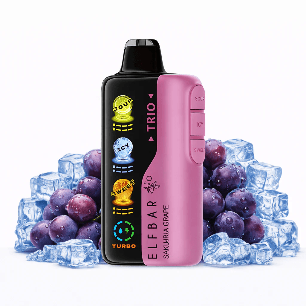 Vape Descartável Elfbar Trio 40000PUFFS Sakura Grape