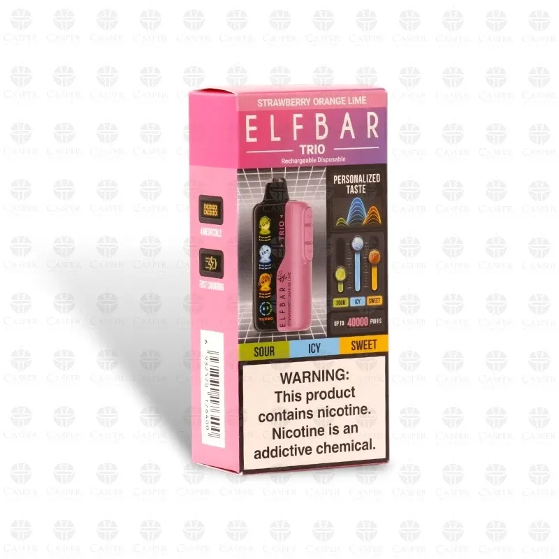 Vape Descartável Elfbar Trio 40000PUFFS Strawberry Orange Lime