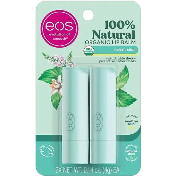 Bálsamo Labial Eos Lip Natural C/2 (Tubo)