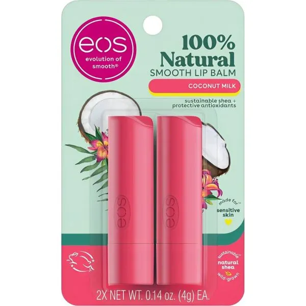 Bálsamo Labial Eos Natural Coconut Milk C/2