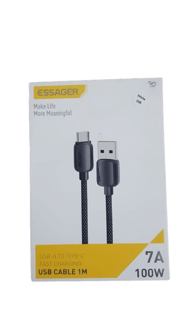 Cabo Essager USB A USB-C 1M Branco