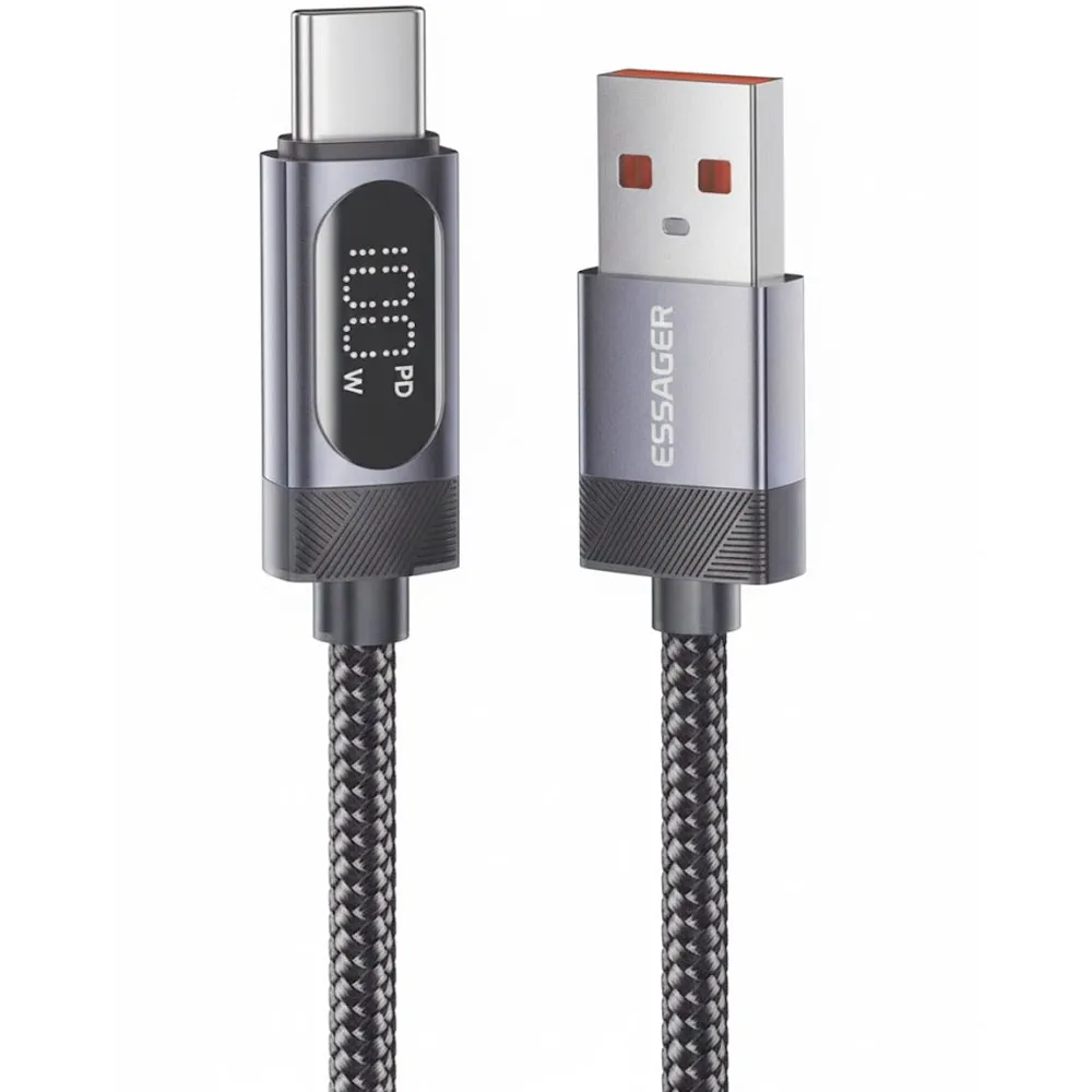 Essager Cabo USB A para USB-C 2M Cinza