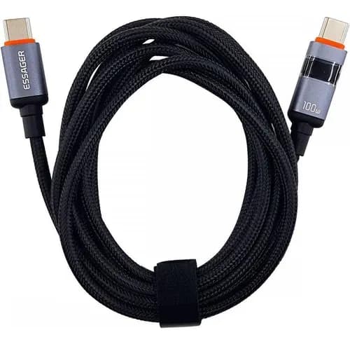 Cabo Essager USB-C para USB-C 2M Preto