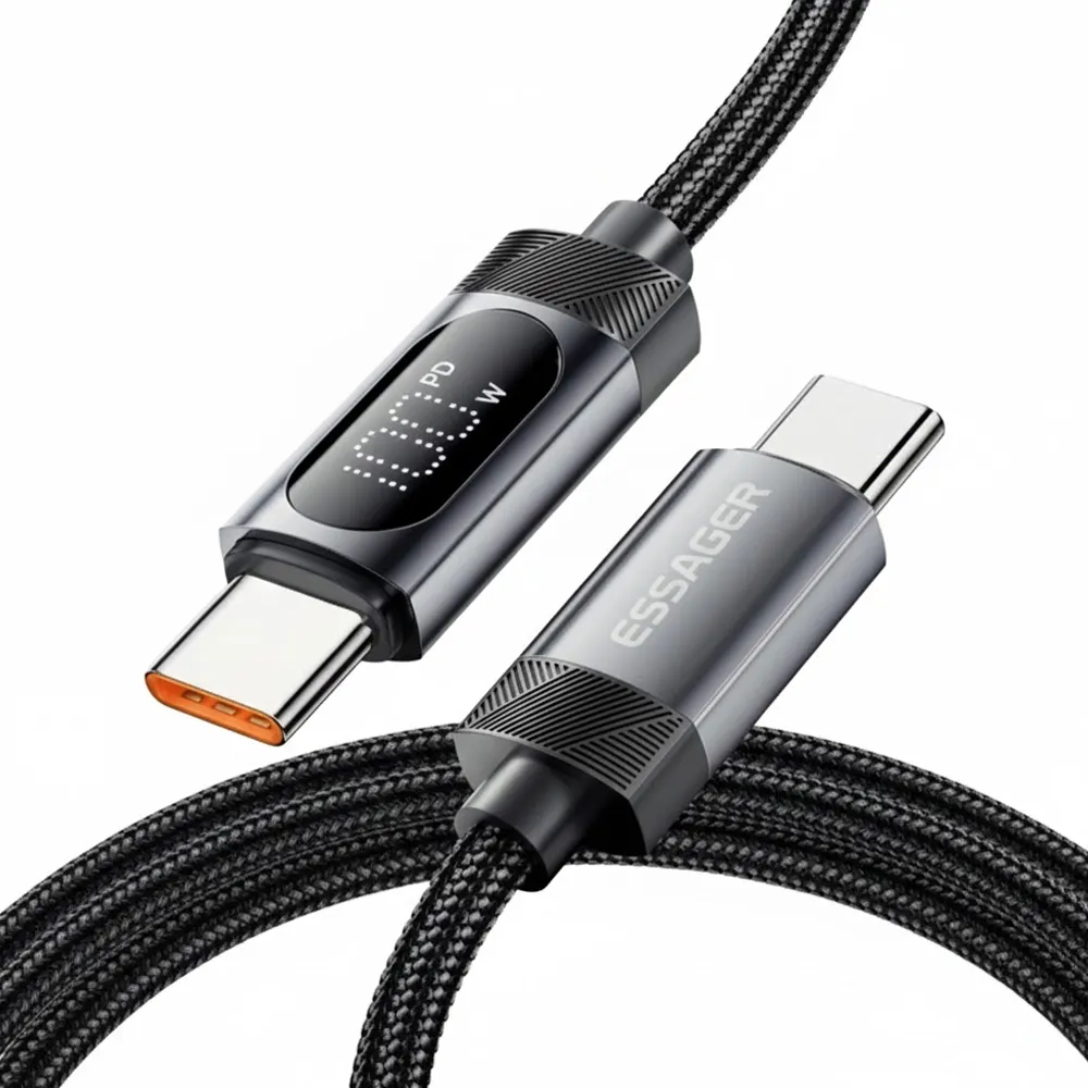 Essager Cabo USB-C para USB-C 2M Preto