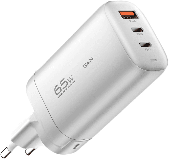 Carregador Essager ECT2CA-Myb02 3 Portas 65W Branco