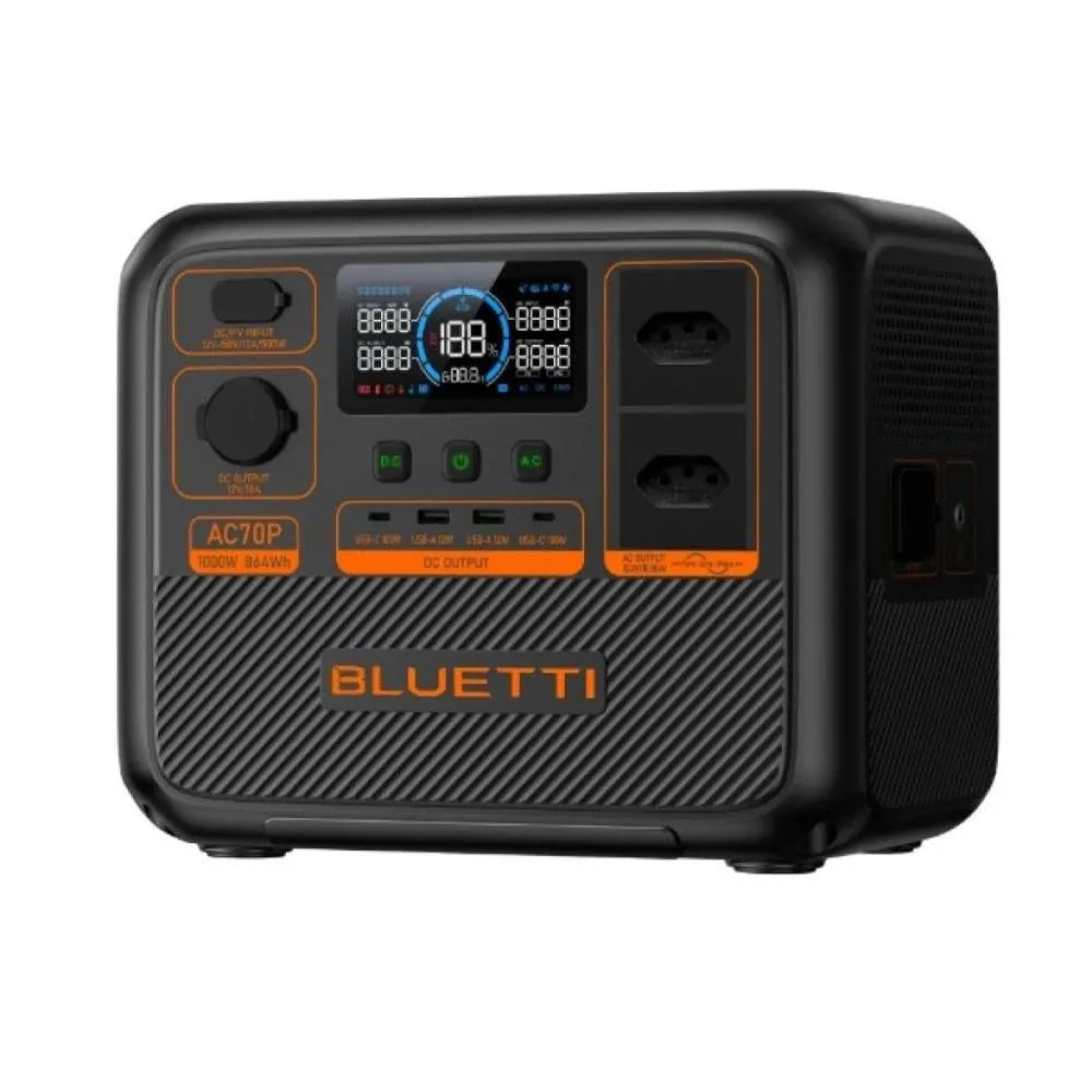 Estação de Energia Portátil Bluetti AC70P 1000W/684Wh 220V