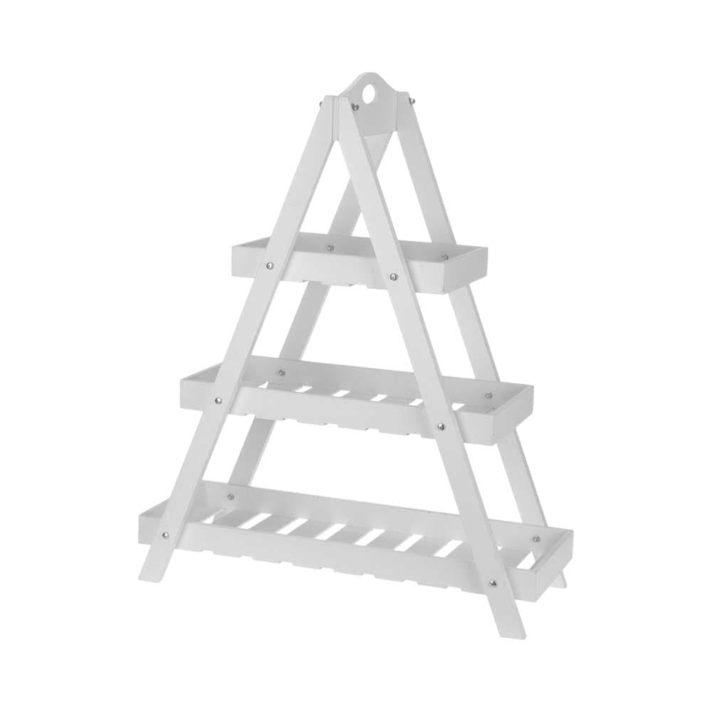 Estante de Madeira para Plantas Kpm 033895 3 Níveis 68 Cm