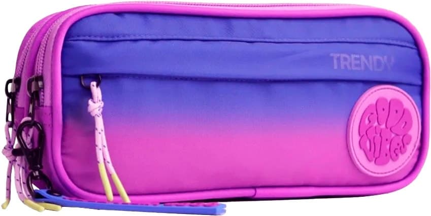 Estojo Escolar Trendy 28545 - Azul/Violeta
