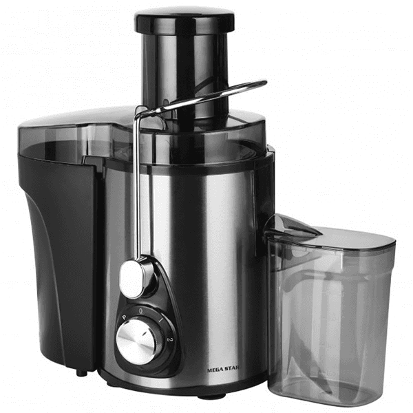Extrator de Suco Megastar Jc622 1 Litro 2 Velocidades 700W 220-240V Prata/Preto