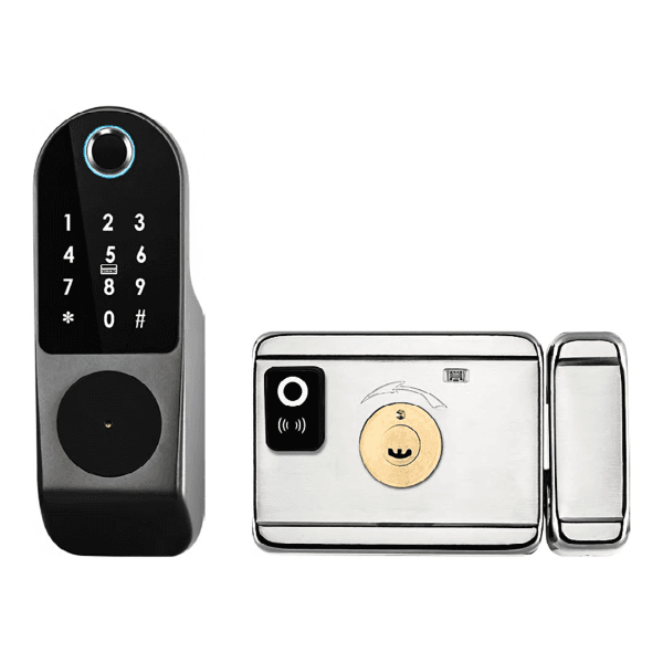 Fechadura Digital 4Life R2-2 com Bluetooth, Biometria, Cartão, Código Numérico, Chave e App - TTLock - Cor Preto