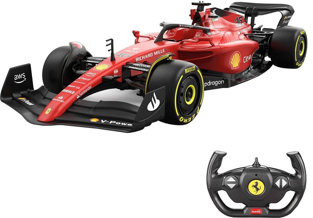 Carro de Controle Remoto Ferrari F1-75 Escala (1/12) Rastar 99900 - Vermelho