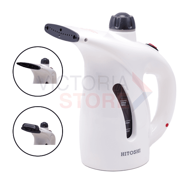 Ferro A Vapor Hitoshi Pa-303 Portátil Elétrico / Vaporizador de Roupas para Casa e Viagem / Escova de Vapor para Passar Roupas / 110-220V ~ 50/60Hz - Branco
