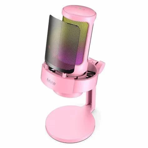 Microfone Fifine A8 RGB Rosa