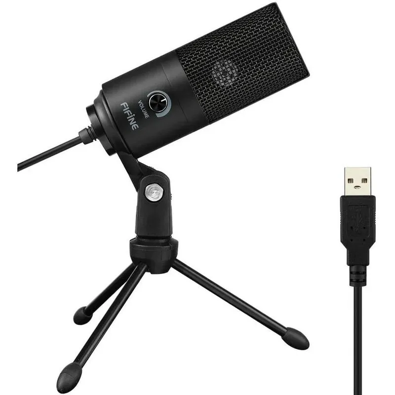 Microfone Fifine K669B Condenser Cardioid USB Preto