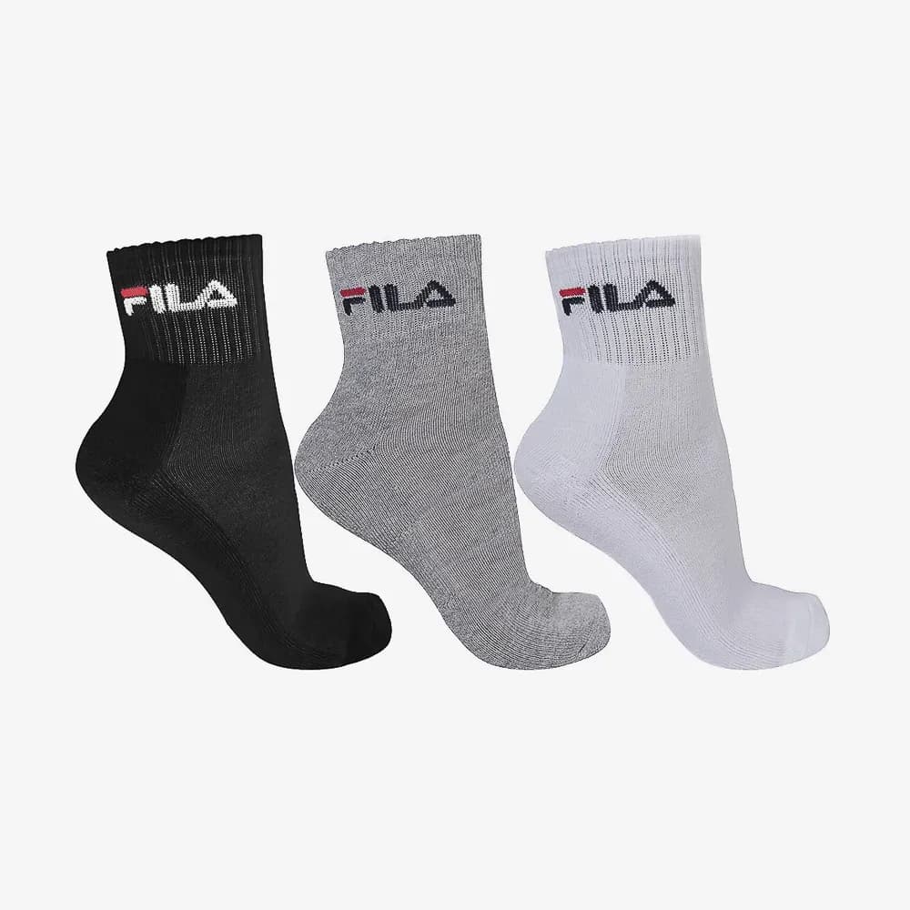 Meia Fila Tripack Ls330037-2257 Cano Médio Tamanho M Branco/Preto/Merge Tam. M
