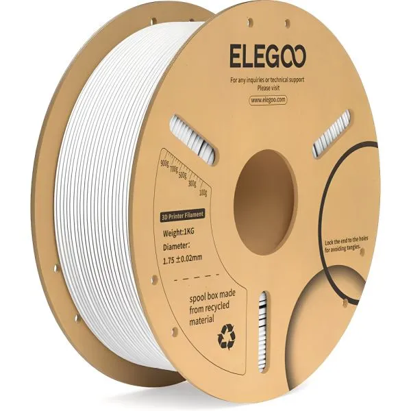 Filamento para Impressora 3D Elegoo Pla 1KG 1.75Mm Branco