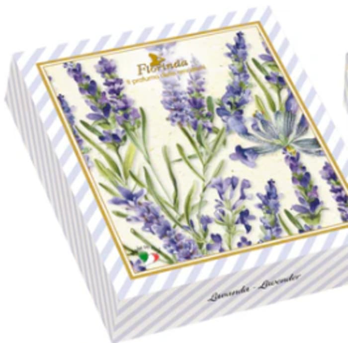 Caixa de Presente Florinda com 2 Sabonetes de Lavanda 200G