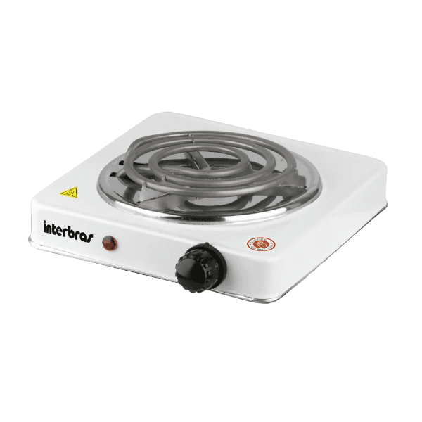 Fogareiro Elétrico Interbras C10PY 1 Boca 1000W 220V Branco