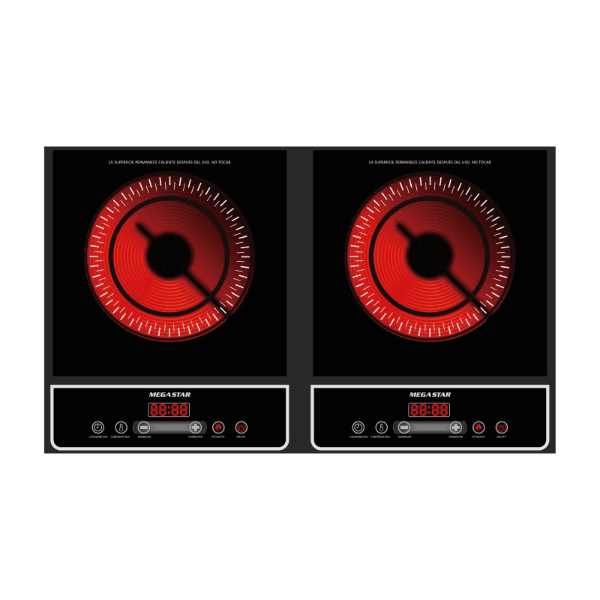 Fogareiro Infravermelho Megastar Er582 2000W + 2000W 220V ~ 50/60Hz Preto