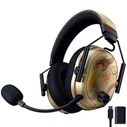 FONE C/ MIC. RAZER RZ04-05400800-R3M1 BLACKSHARK V3 PRO CS2 EDITION WIRELESS ESPORTS PRETO/DOURADO