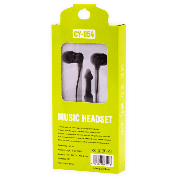 Fone de Ouvido com Fio Geral Music Headset Aux 3.5Mm Preto