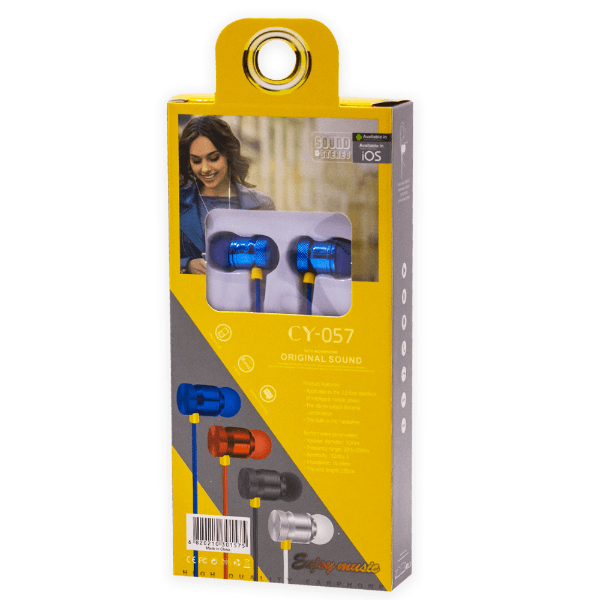Fone de Ouvido com Fio Geral Cy-057 Sound Aux 3.5Mm Azul