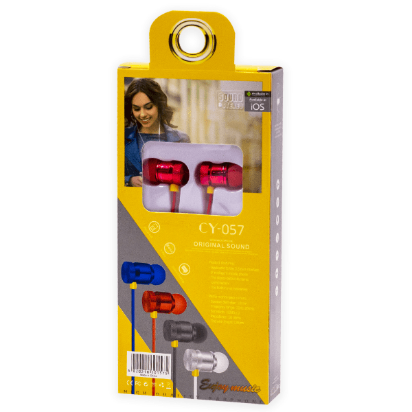 Fones de Ouvido Cy-057 Original Sound Aux 3.5Mm Vermelho