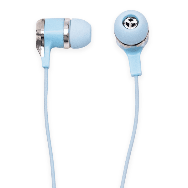 Fone de Ouvido com Fio Geral Cy-075 Stereo Earphone Aux 3.5Mm Azul Claro